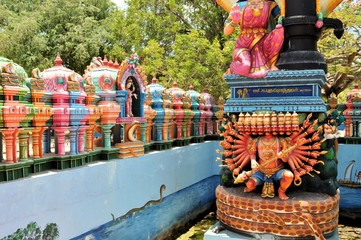 Hindu shrine at island temple, Sri Lanka