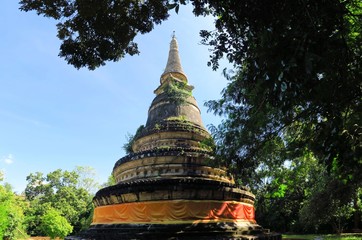 Ancient Pagoda. Wat UMong Chiangmai, Thailand.
