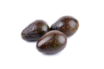 ripe avocado on white background