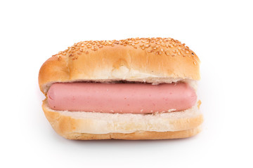 Hotdog with sausage roll.