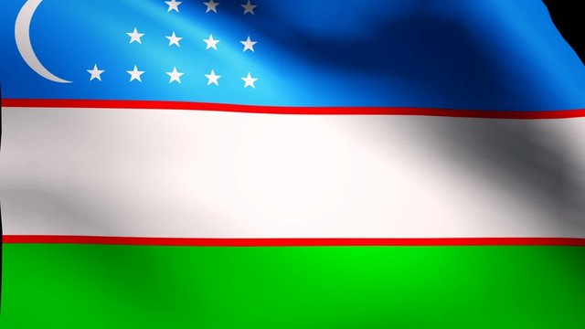 Uzbekistan flag loop