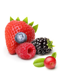 Summer berry fruits isolated