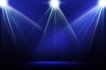 Fototapeta na wymiar blue stage light as background