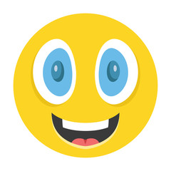 Happy emoticon vector illustration