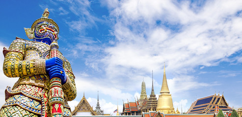 Naklejka premium Wat Phra Kaeo, Bangkok, Tajlandia