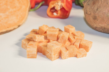 Sweet potato dice