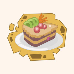 decorating cake flat icon elements background,eps10