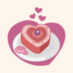 decorating cake flat icon elements background,eps10