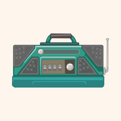 radio theme elements vector,eps