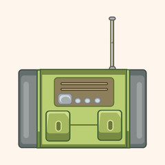 radio theme elements vector,eps