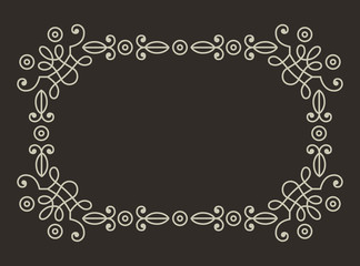 Floral Geometric Vintage frame.