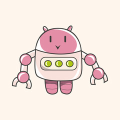 robot theme elements vector,eps