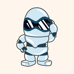 robot theme elements vector,eps