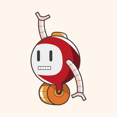 robot theme elements vector,eps