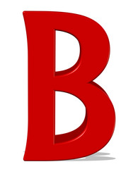 kırmızı renkli b harfi