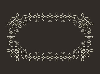 Floral Geometric Vintage frame.