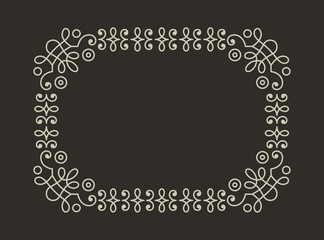 Floral Geometric Vintage frame.