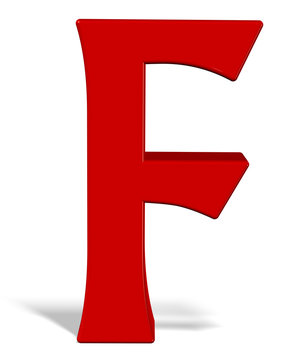 kırmızı renkli f harfi