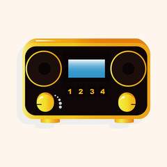 radio theme elements vector,eps