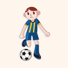 Sport soccer player theme elements vector,eps