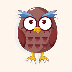 bird owl cartoon theme elements vector,eps