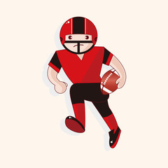 football player theme elements vector,eps