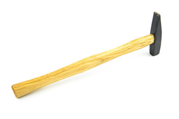 Wood hammer isolated on white background