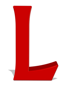 kırmızı renkli L harfi