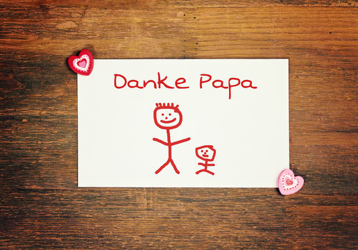 lovely greeting card - thank you dad - Matchstick man