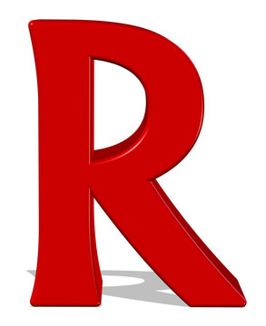 kırmızı renkli r harfi