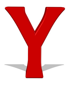 kırmızı renkli y harfi