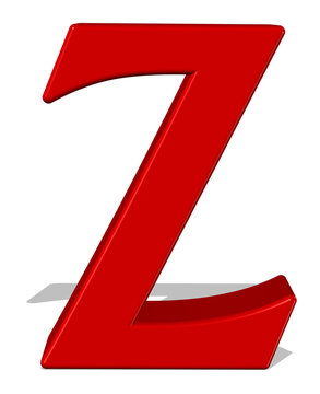 kırmızı renkli z harfi