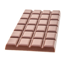 Fine block of chocolate. All on white background