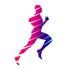 Colorful abstract runner
