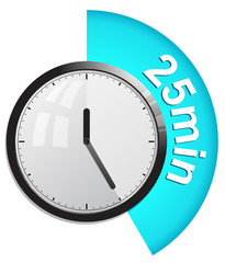 clock, timer 25 minutes