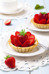 Tartlets with strawberries