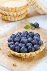 Tartlets with blueberries