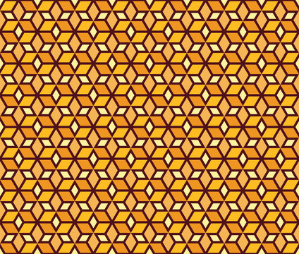 Mosaic Stars vector seamless pattern