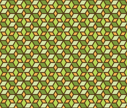 Mosaic Stars vector seamless pattern