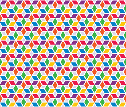 Mosaic Stars vector seamless pattern