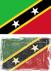 Saint Kitts and Nevis grunge flag. Vector illustration