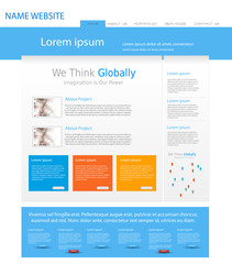 Website Template Vector Design, easy editable