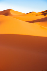 Sand Dunes in the Sahara Desert in Morocco