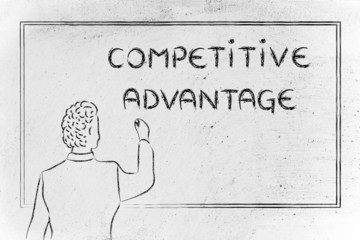 teacher or ceo explaining about competitive advantage