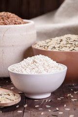 assortment of rice