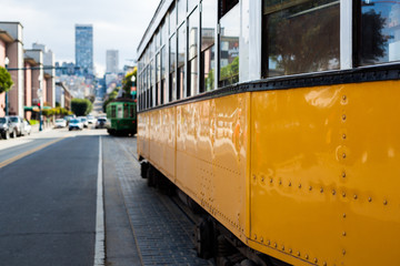 Obraz na płótnie Canvas Old Cable Car in San Francisco