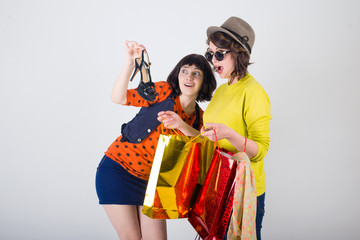 shopping woman happy looking