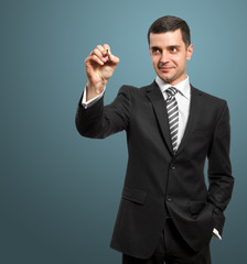 Businessman Writing Something