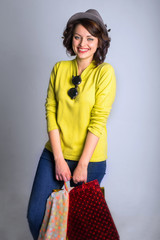 shopping woman happy looking