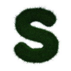 Realistic Grass Letter S